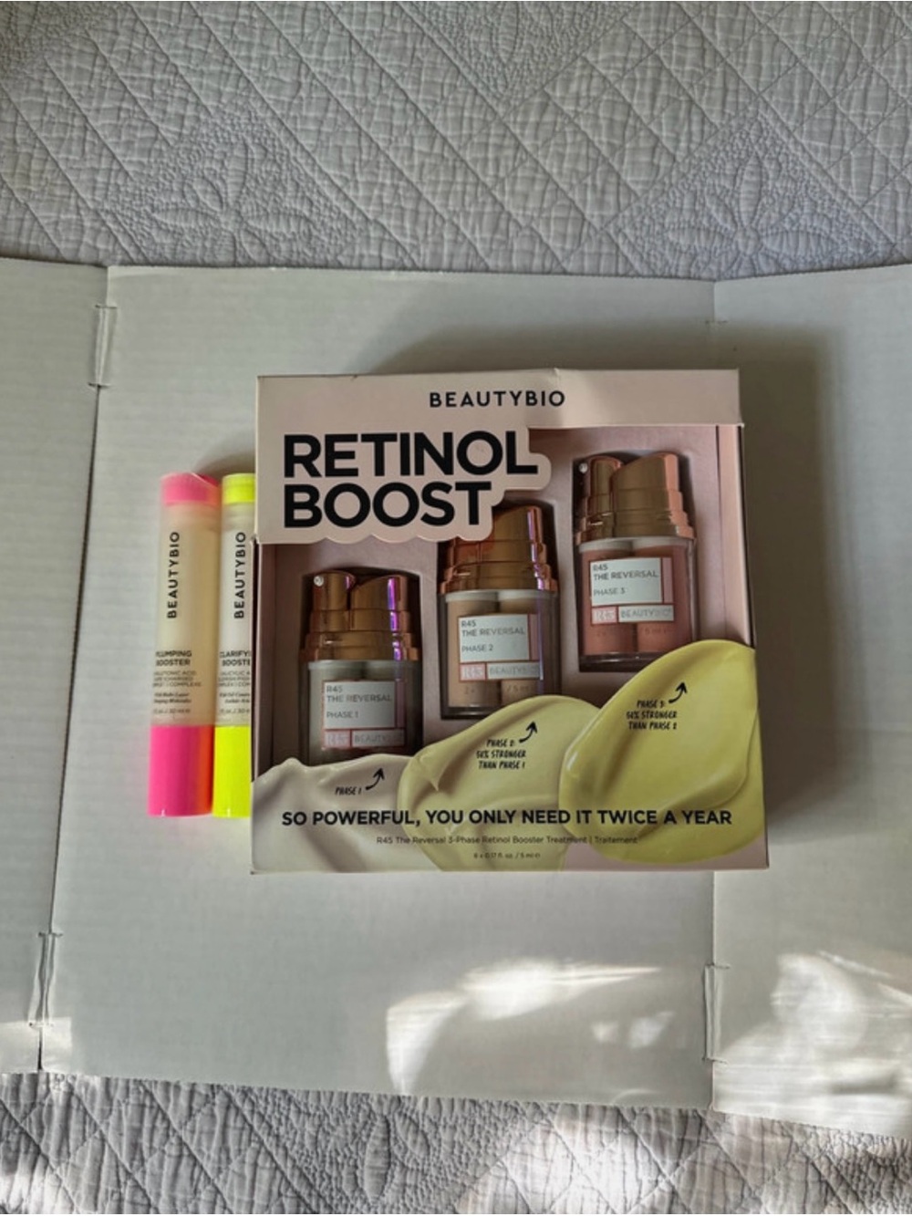 BeautyBio Retinol Boost Serum Trio – Pink & Rose Gold